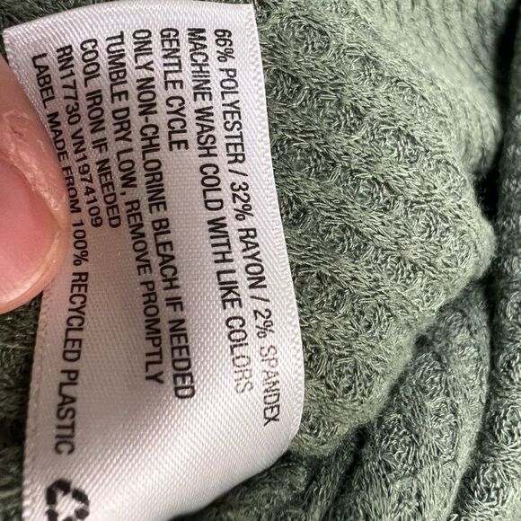 Wild Fable Waffle Knit Button Front Tie Up Shirt - Picture 6 of 7